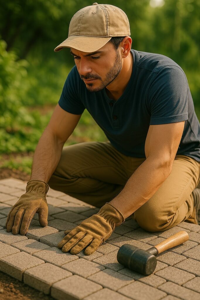 Professionaalne kõnnitee plaatide paigaldus ja haljastustööd Tallinnas.