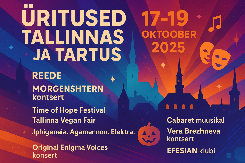 Nädalavahetuse sündmused 17.–19. oktoobril Eestis: põhjalik ülevaade