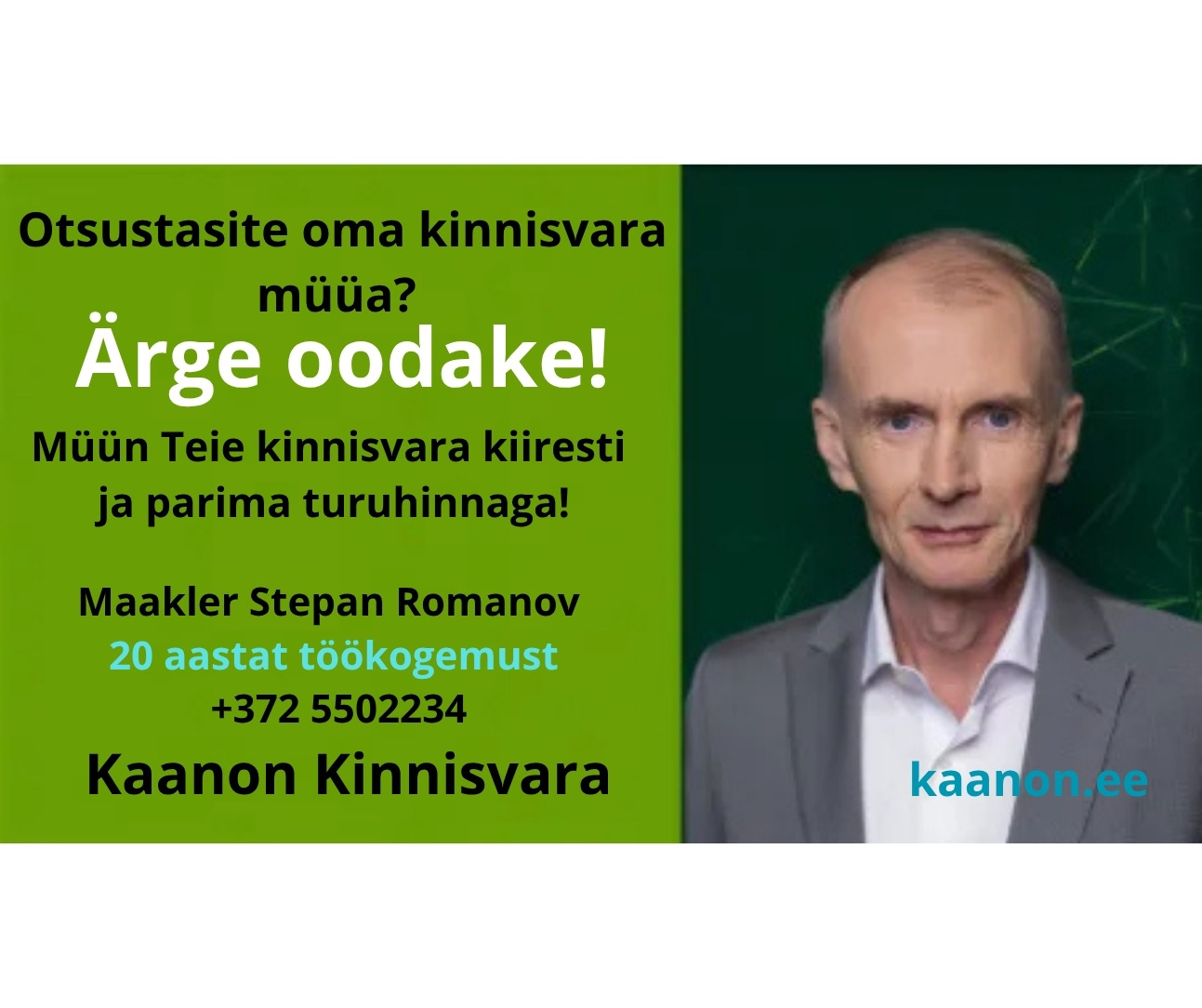Otsustasite oma kinnisvara müüa?